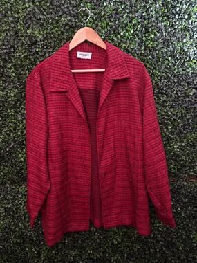 Easy Spirit, Vintage blazer, Red, no size tag Women’s Size 3XL see measurements